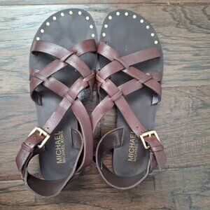 MICHAEL Michael Kors Brown Leather Sandals